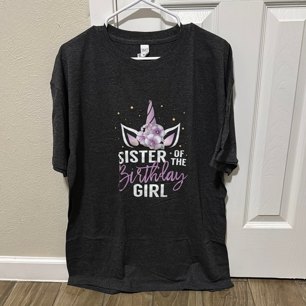 Gray Unicorn Birthday Girl Women’s T-shirt